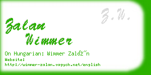 zalan wimmer business card